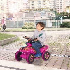Uj Toys Müzikli ve Led Işıklı Akülü Atv 6V Safari-Pembe