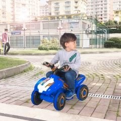 Uj Toys Müzikli ve Led Işıklı Akülü Atv 6V Ranger-Mavi