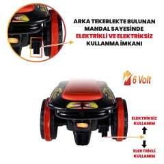 Uj Toys Müzikli ve Led Işıklı Akülü Atv 6V Buddy-Siyah