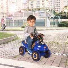 Uj Toys Müzikli ve Led Işıklı Akülü Atv 6V Karınca-Mavi