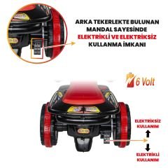 Uj Toys Müzikli ve Led Işıklı Akülü Atv 6V Karınca-Siyah