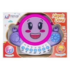 Uj Toys Müzikli ve Işıklı Neşeli Davul-Mor Pembe