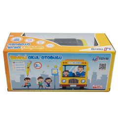 Uj Toys Sesli ve Işıklı Çarp Dön Sevimli Okul Otobüsü-Sarı