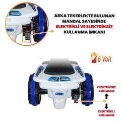 Uj Toys Uzaktan Kumandalı Akülü Atv 6V Safari-Beyaz Polis