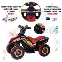 Uj Toys Uzaktan Kumandalı Akülü Atv 6V Safari-Siyah