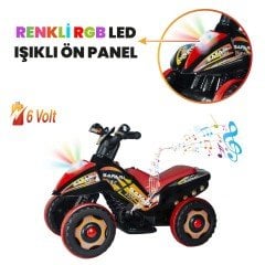 Uj Toys Uzaktan Kumandalı Akülü Atv 6V Safari-Siyah