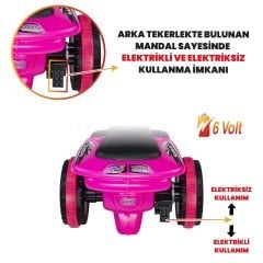 Uj Toys Uzaktan Kumandalı Akülü Atv 6V Safari-Pembe