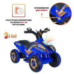 Uj Toys Uzaktan Kumandalı Akülü Atv 6V Safari-Mavi