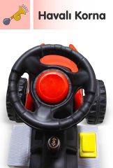 UJTOYS - KIRMIZI AKÜLÜ 6V TRAKTÖR