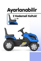 UJTOYS - MAVİ AKÜLÜ 6V TRAKTÖR