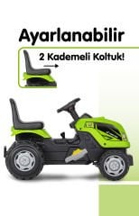 UJTOYS - KUMANDALI AKÜLÜ 6V YEŞİL TRAKTÖR
