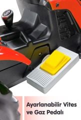 UJTOYS - KUMANDALI AKÜLÜ 6V KIRMIZI TRAKTÖR