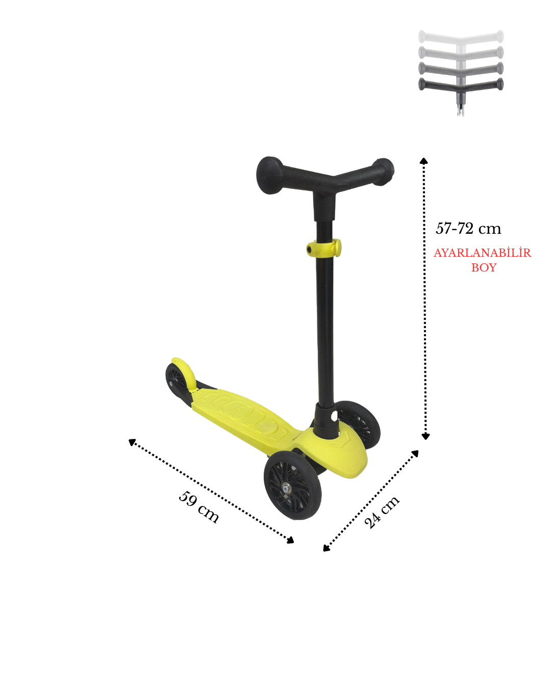 UJ TOYS 3 TEKERLEKLİ SCOOTER Sarı